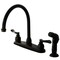 Kingston Brass KB8795NFLSP NuWave French Centerset Kitchen Faucet, Oil Rubbed Bronze KB8795NFLSP - alternate 1